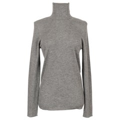 Chanel Turtleneck Pullover in Grey Cashmere