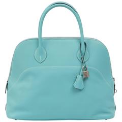 Hermes Bolide-Travel Bag, 35cm Blue Atoll Bag.