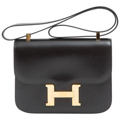 Hermes Constance 23cm Black Box Calf "Constance"Bag