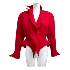 Veste sculpturale Les Infernales Jagged rouge flamboyant Thierry Mugler, A/H 1988