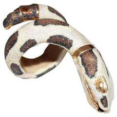 Impressive Italian Creart snake ring of the 90s