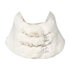 Chanel by Karl Lagerfeld White Rabbit Fur Collar and Cuffs, fw 2003