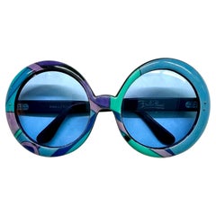 Retro 1960’s Emilio Pucci Oversized sunglasses with iconic print 