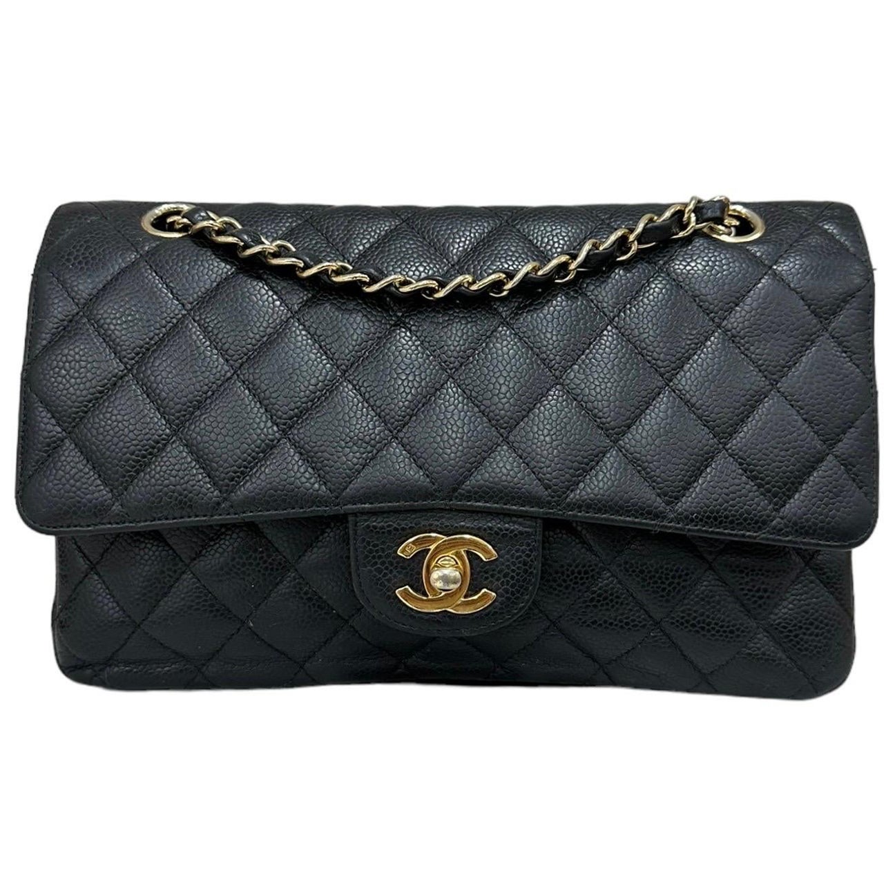 Borsa A Tracolla Chanel Timeless Double Flap Classic Caviar Nera 2006-2008 For Sale