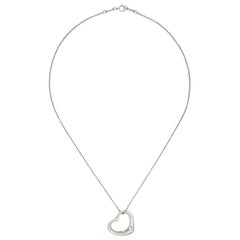 Tiffany & Co by Elsa Perreti Offene Herz-Silber-Sterlingsilber-Halskette