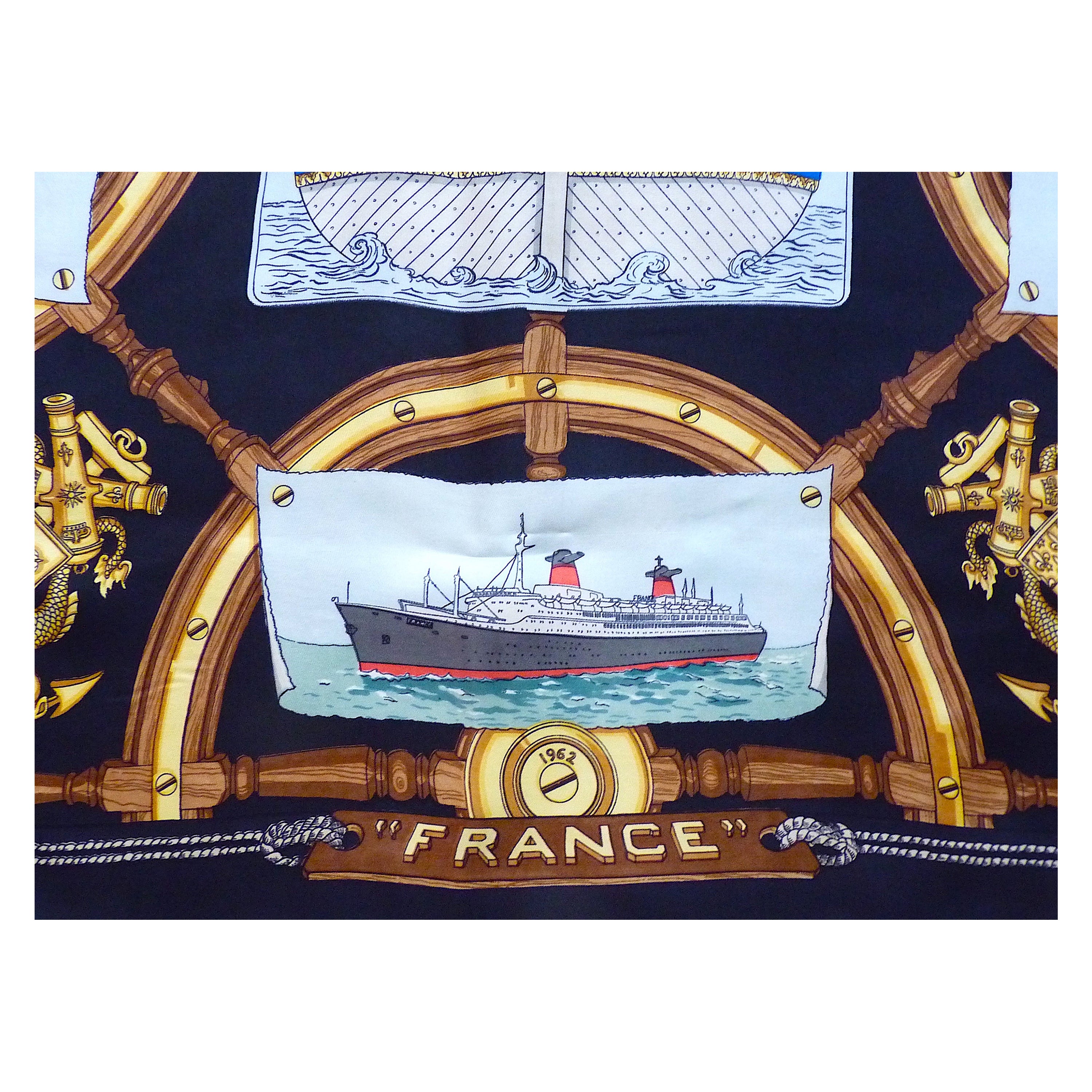 Vintage Hermes Scarf Special Edition "France" from 1962