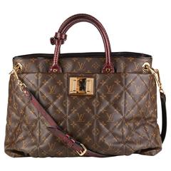 Louis Vuitton Brown Classic Monogram Canvas Ostrich and Python Etoile, 2010s