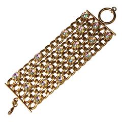 1990s Chanel Gilt Chains Bracelet 4