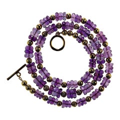 AJD 27 Zoll funkelnde lila Amethyst-Halskette  Fabelhaftes Februar Geburtsstein-Geschenk
