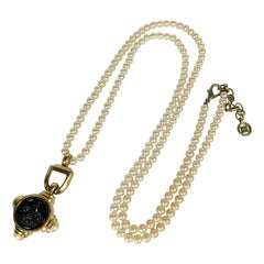 Givenchy Fleur de Lis Pearl Necklace