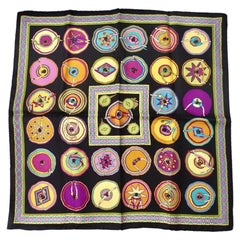 Hermes Belles du Mexique Multicolor Silk Printed Scarf
