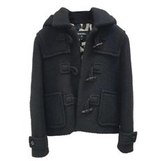 Manteau en laine noire Chanel 2023