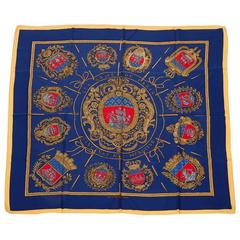Rare Hermes Les Armes De Paris Silk Twill Carre Scarf 6