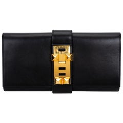 Hermes Black Box Kalb Medor 23 Clutch