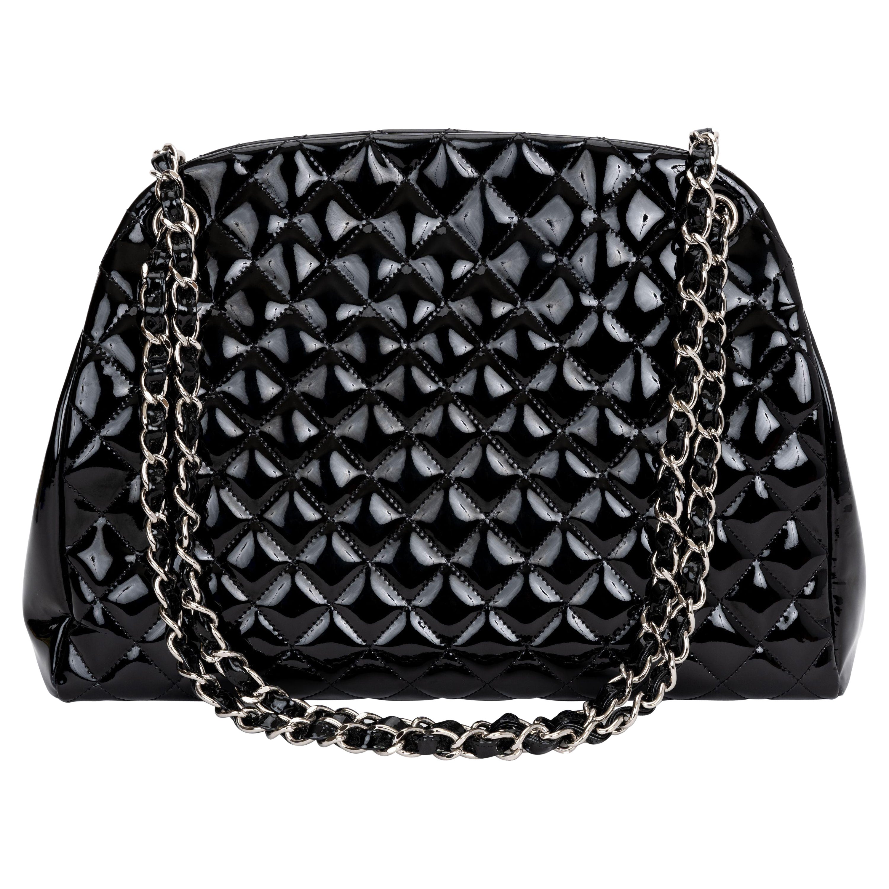 Chanel Patent Quilted Just Mademoiselle For Sale