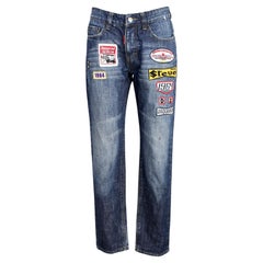 Dsquared Cup Series Blaue Straight Jeans 2000s
