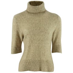 Loro Piana Beige Cashmere Turtleneck Sweater - 44