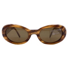Giorgio Armani Vintage Beige Oval Sunglasses 943 188 140 mm