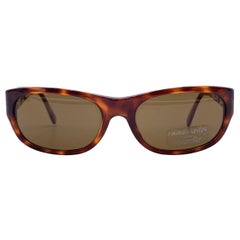 Giorgio Armani Vintage Brown Rectangle Sunglasses 845 050 140 mm