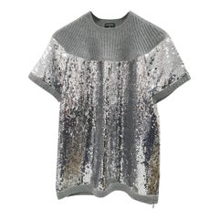 Chanel Sequin Cashmere Sweater Top