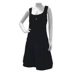 Chanel 17P CC  Black Fantasy Tweed Dress 
