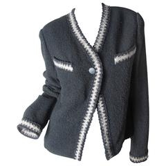 cropped wool jacket chanel
