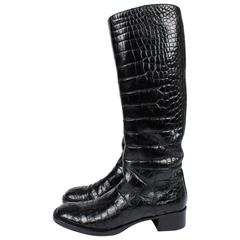 Prada Boots Crocodile Leather - black 2