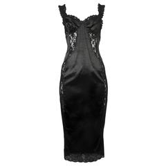 Dolce Black Lace Bustier Dress