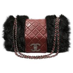 Chanel Bordeaux Fur Arctic Flap Bag 10