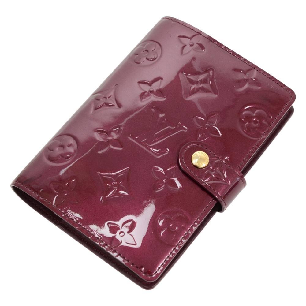 Louis Vuitton Agenda Fonctionnel PM Purple Violet Vernis Leather Agenda Cover