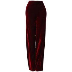 Istante By Gianni Versace Crushed Velvet Pants Fall/Winter 1997