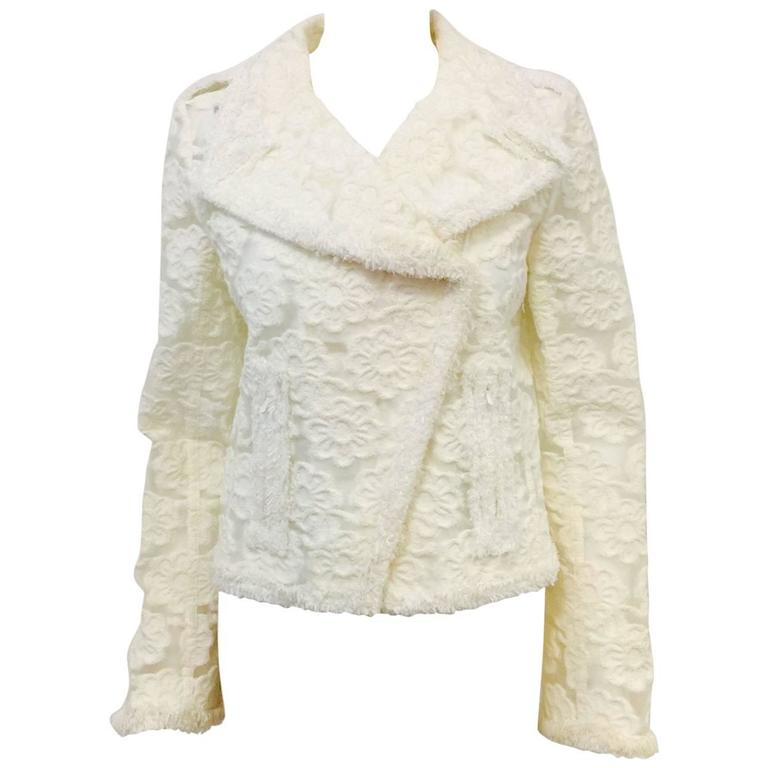 chanel style cream jacket