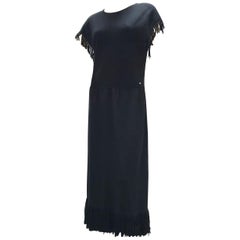 CHANEL Paris-Dallas Black Fringe Dress 