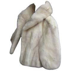 Retro Luxurious Plush Blonde Mink Stole c 1960 