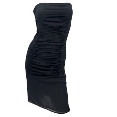 S/S 2001 Vintage Tom Ford for Yves Saint Laurent black silk dress