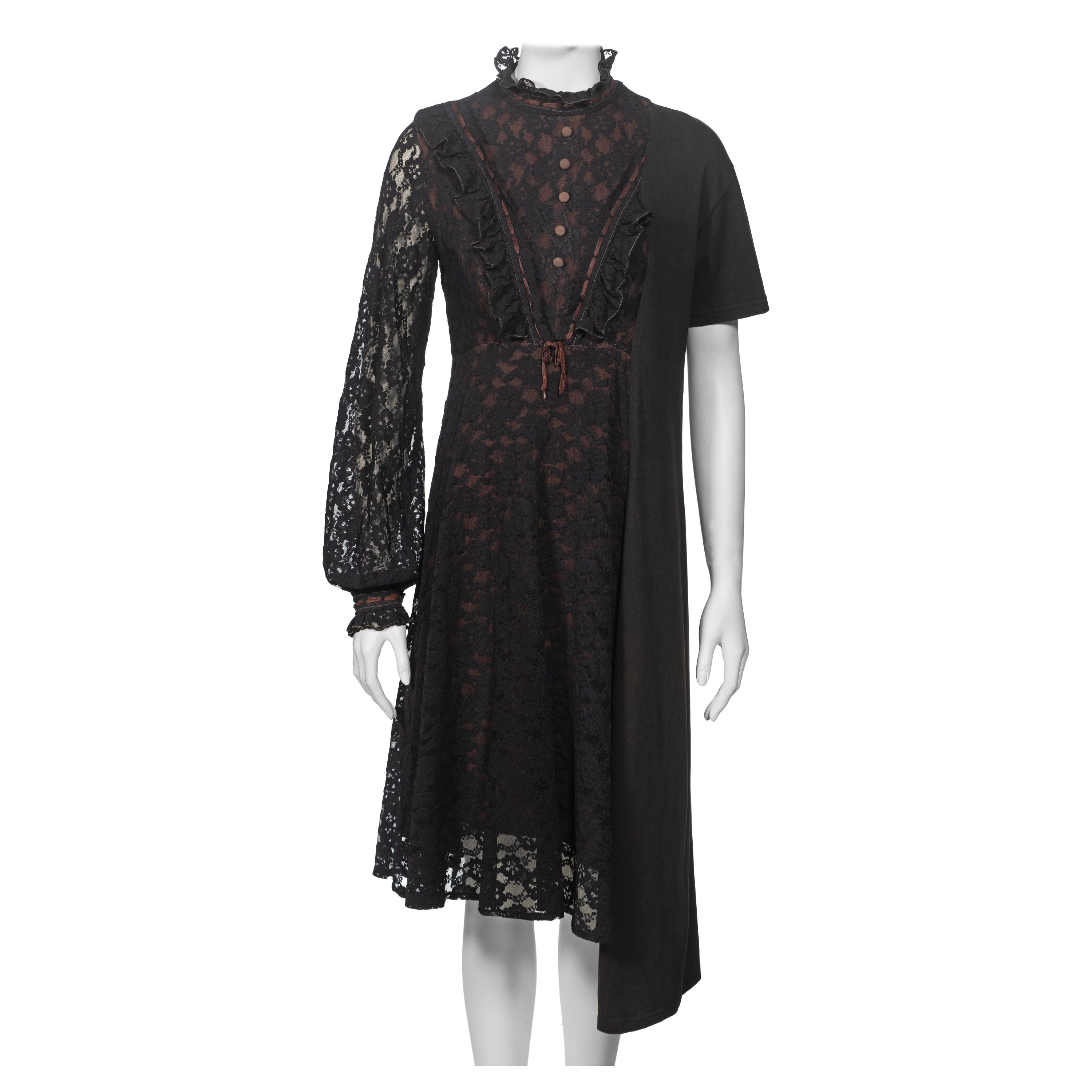 Martin Margiela Artisanal Dress Made From Two Vintage Dresses, fw 2003 For Sale
