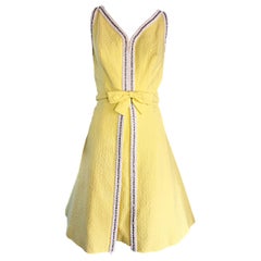 Chic 1960s Seaton Enterprises Ltd. Vintage Large Size Yellow 60s A Line Dress