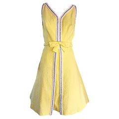 Chic 1960s Seaton Enterprises Ltd. Vintage Size 14 / 16 Yellow 60s A Line Dress 9