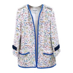 Chanel 17P Tweed Multicolor Blazer Jacket