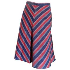 Light Blu and red long skirt 4