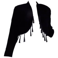 Frissons Paris Black Velvet Jacket