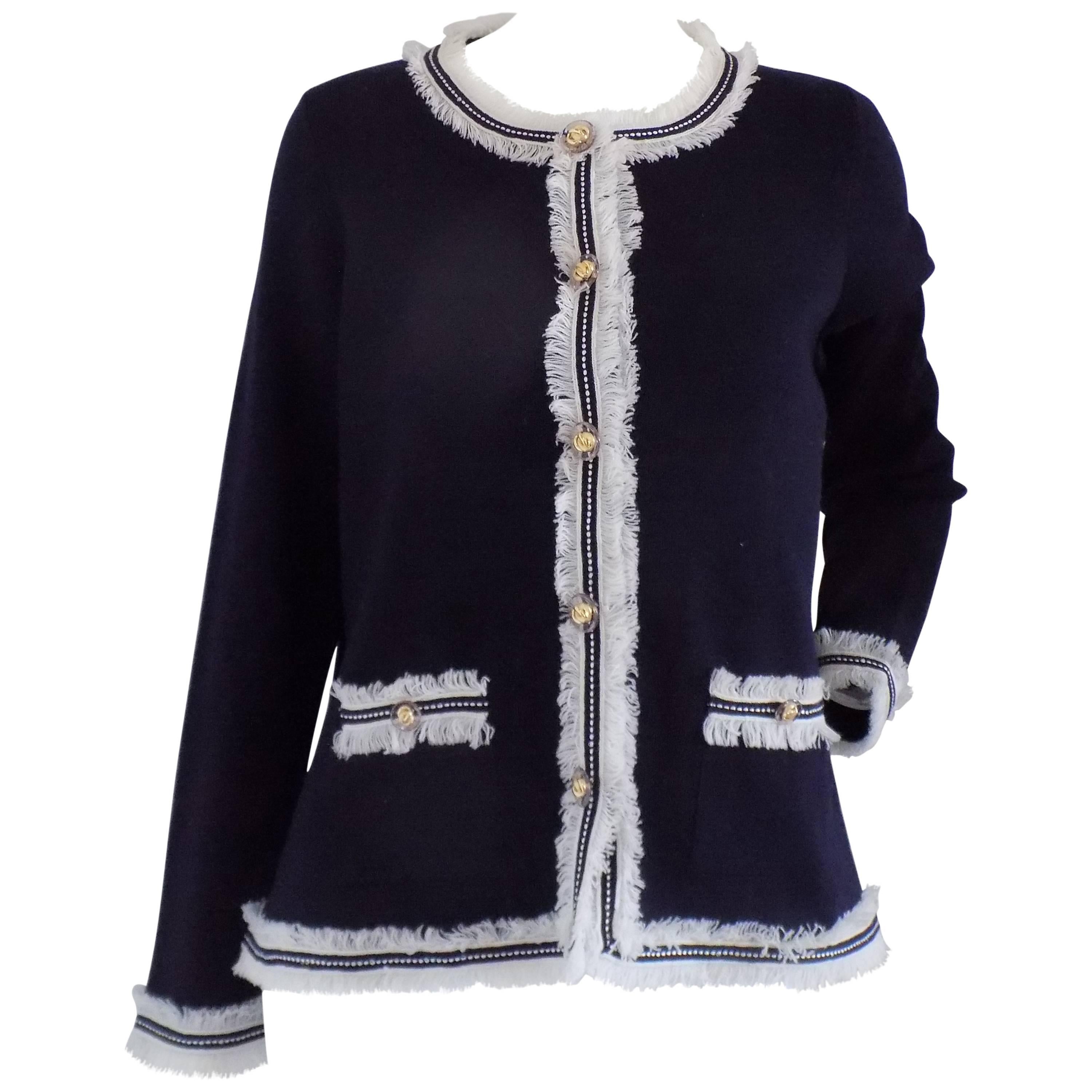 Luisa Spagnoli Blu Wool Jacket For Sale
