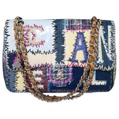 Chanel Multicolore Patchwork Classic Jumbo Flap Bag 