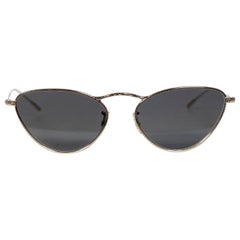 Used Oliver Peoples Silver Tinted Cat Eye Sunglasses
