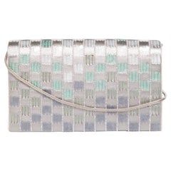 Giorgio Armani Grey Sequinned Embellished Clutch