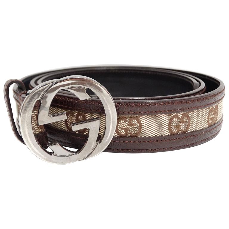 1990s Signature Gucci Belt at 1stDibs