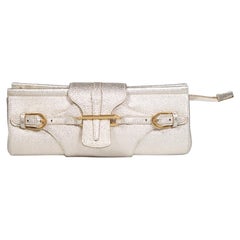 Vintage Jimmy Choo Gold Leather Metallic Tulita Wristlet