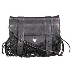 Proenza Schouler - Sac à bandoulière à franges en cuir noir