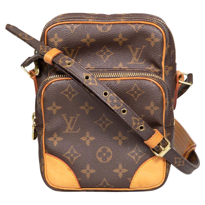 Louis Vuitton 2000 Brown Monogram Amazon Messenger Bag For Sale