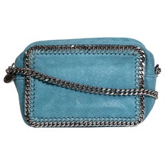 Stella McCartney Teal Vegan Suede Falabella Bag